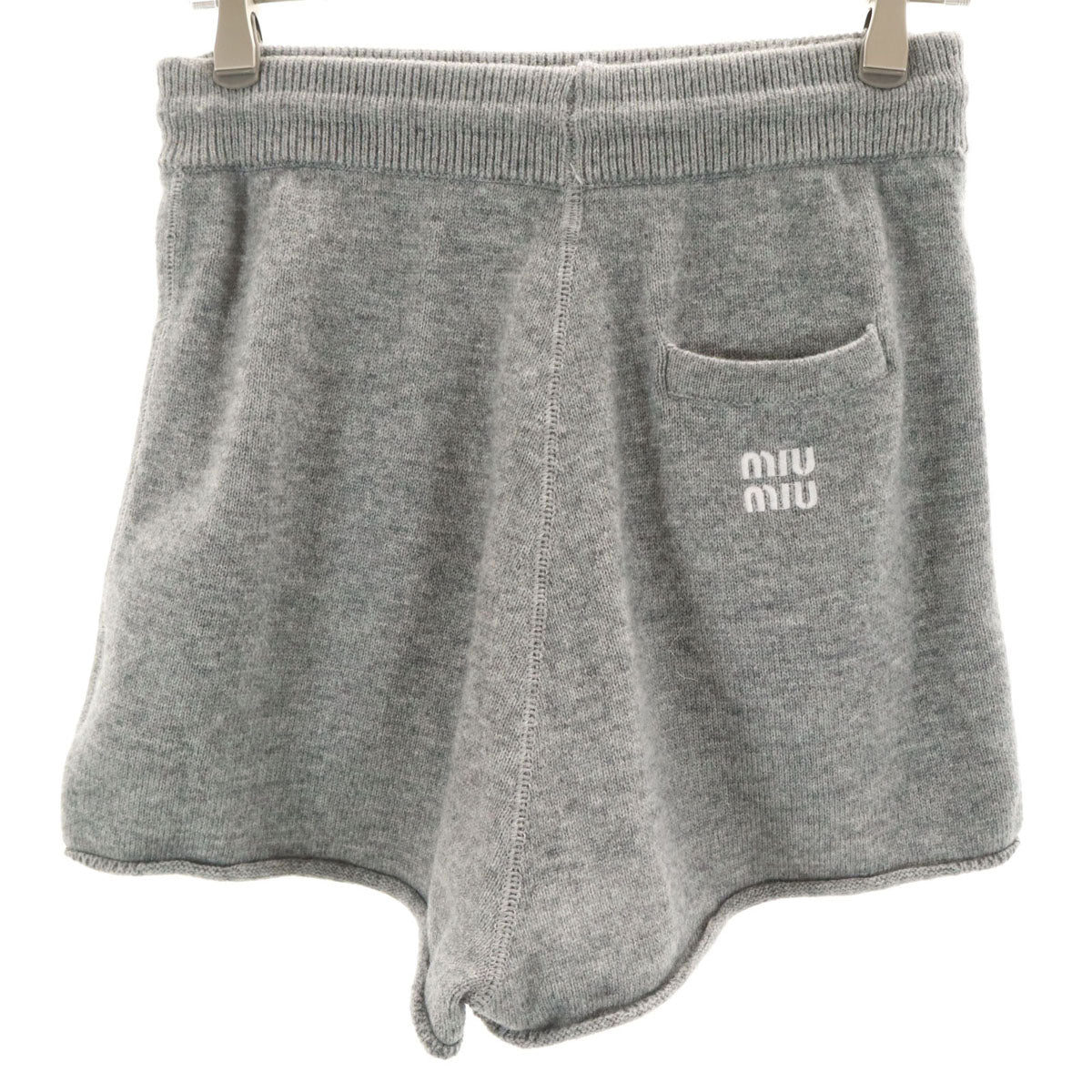 MIUMIU ミュウミュウ ウール ニット ショートパンツ 36 グレー レディース