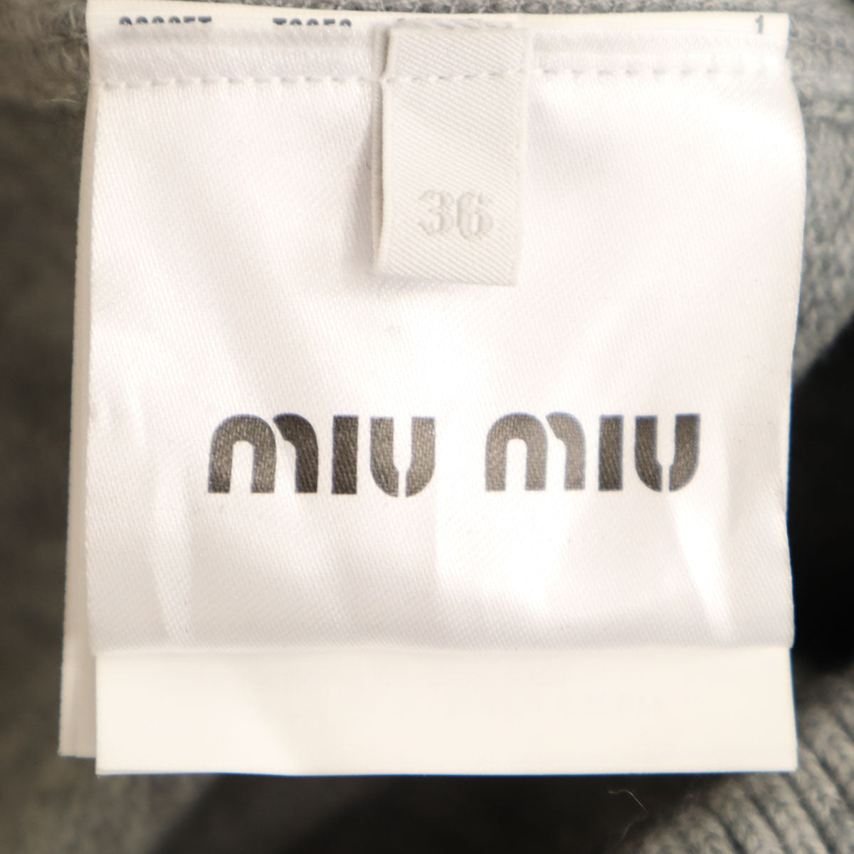 MIUMIU ミュウミュウ ウール ニット ショートパンツ 36 グレー レディース