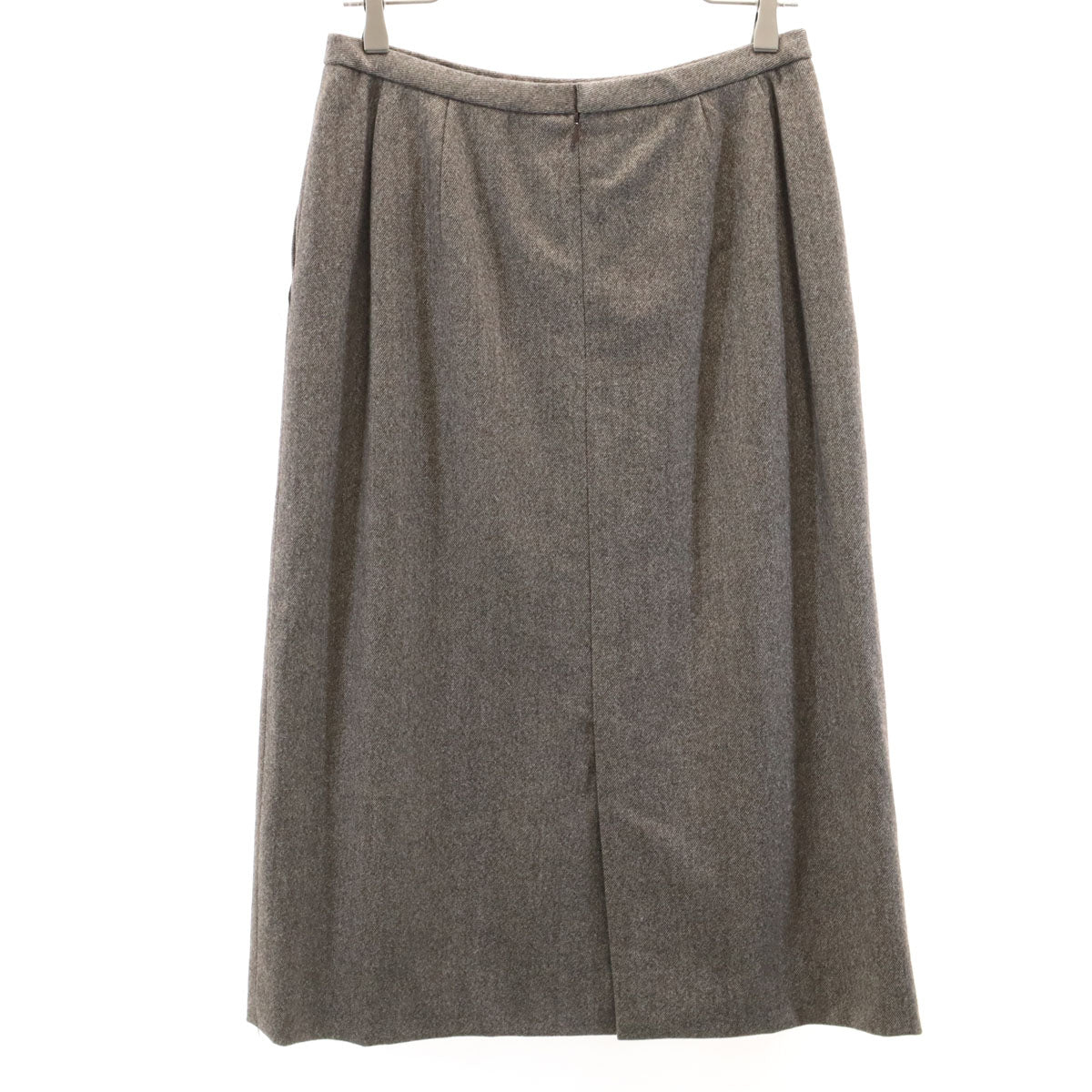 Leilian レリアン 日本製 ミモレ丈 タイトスカート 13+ グレーブラウン系 レディース