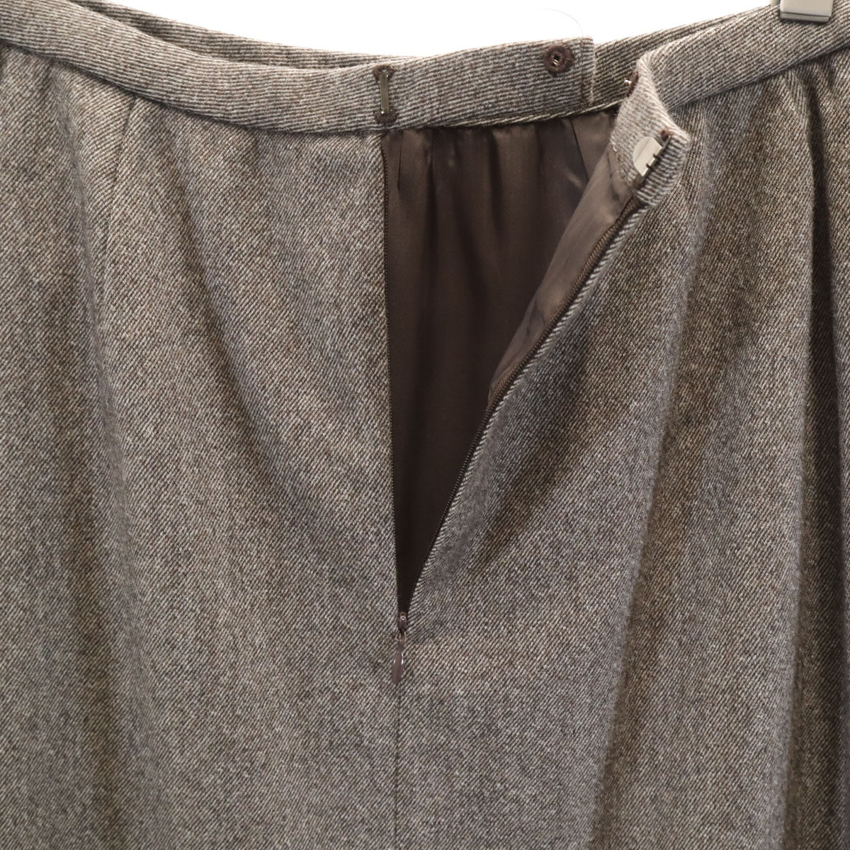 Leilian レリアン 日本製 ミモレ丈 タイトスカート 13+ グレーブラウン系 レディース