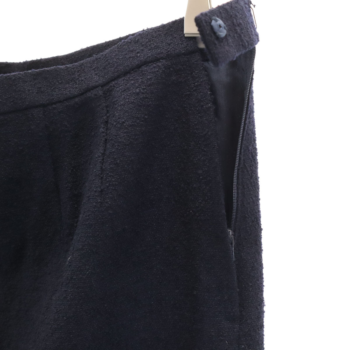 美品 Leilian レリアン 日本製 ミモレ丈 タイトスカート 13+ ネイビー レディース