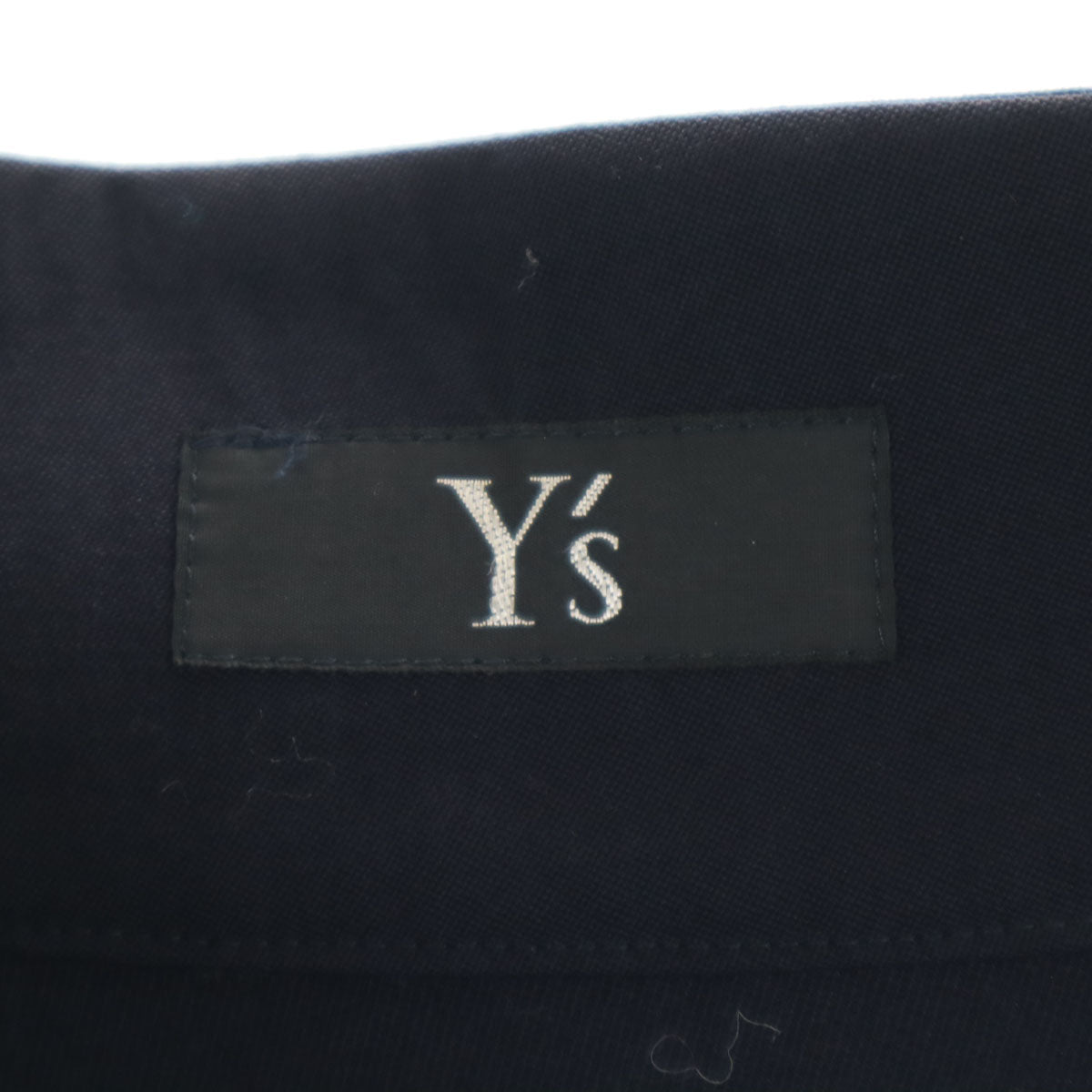 Y's ワイズ 日本製 ウール100% ロング丈 フレアスカート ネイビー レディース