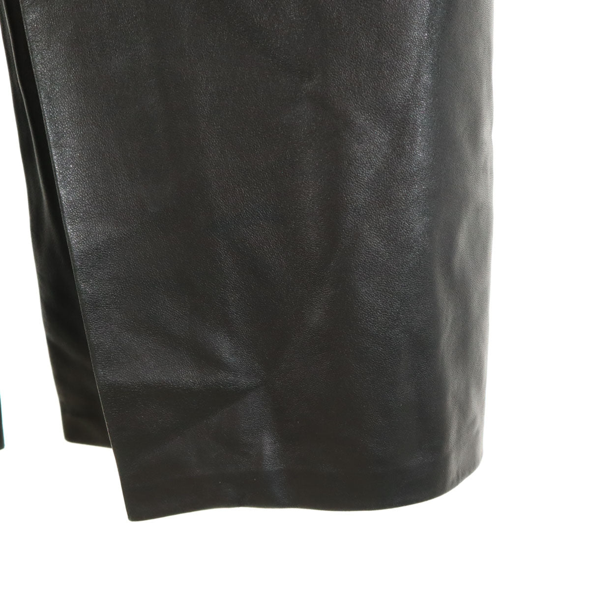 GUCCI グッチ イタリア製 ミディ丈 羊革 レザー スカート 42 ブラック レディース