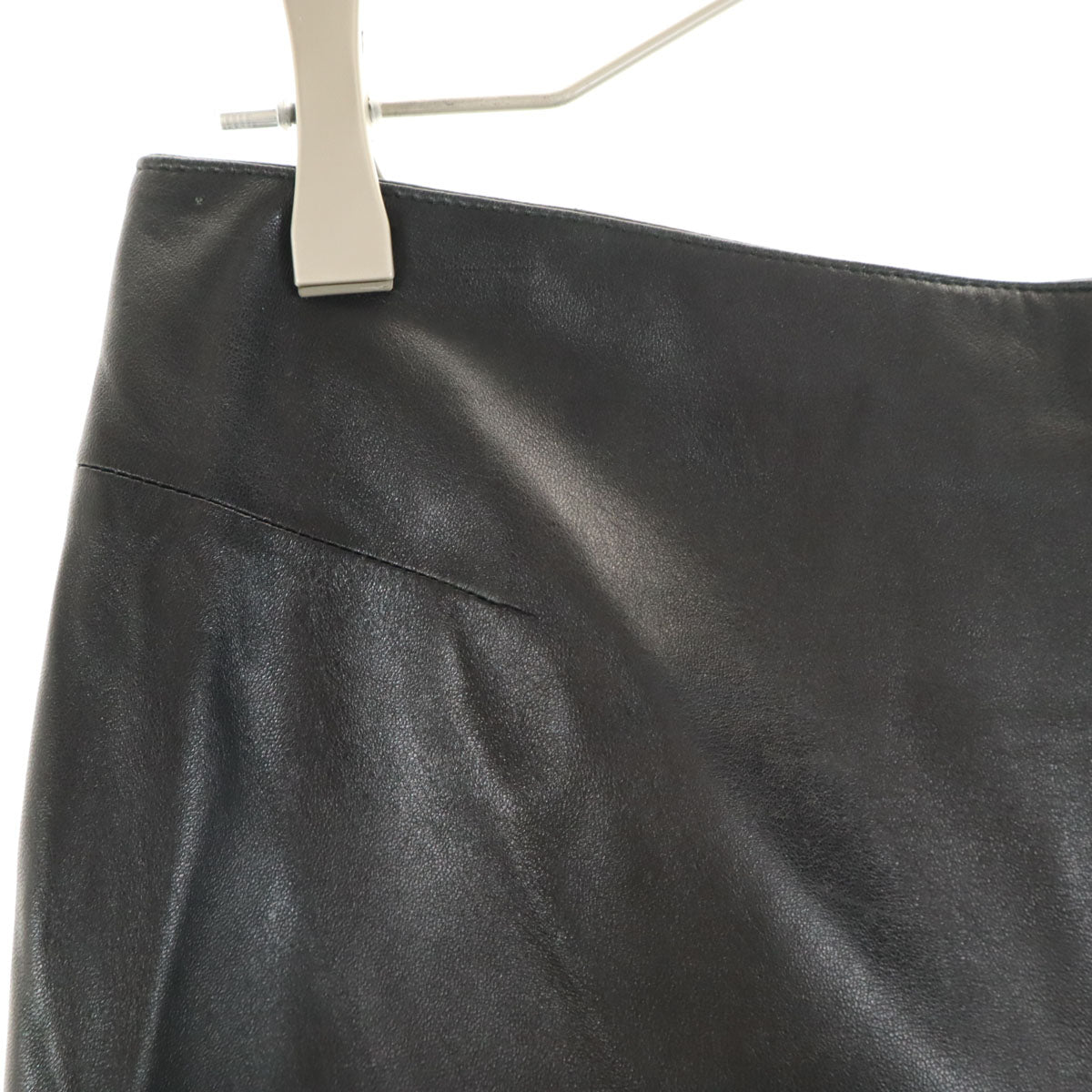 GUCCI グッチ イタリア製 ミディ丈 羊革 レザー スカート 42 ブラック レディース