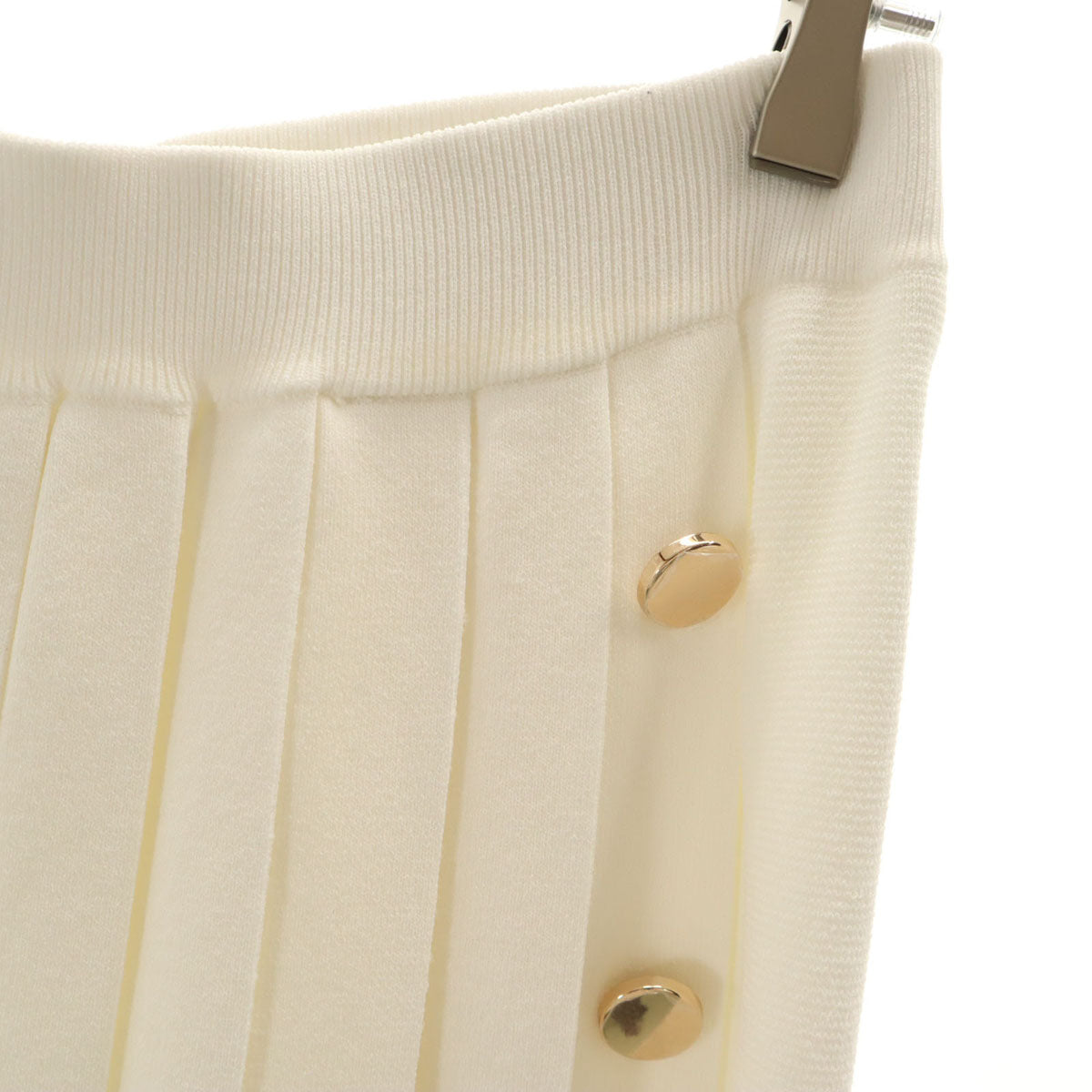 GRACE CLASS グレースクラス ロング丈 プリーツスカート 38 ホワイト レディース