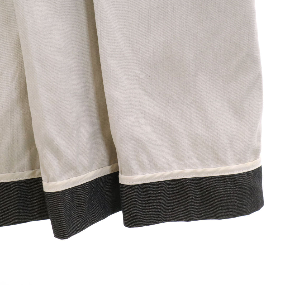 PRADA プラダ イタリア製 ミディ丈 プリーツスカート 38 グレー系 レディース