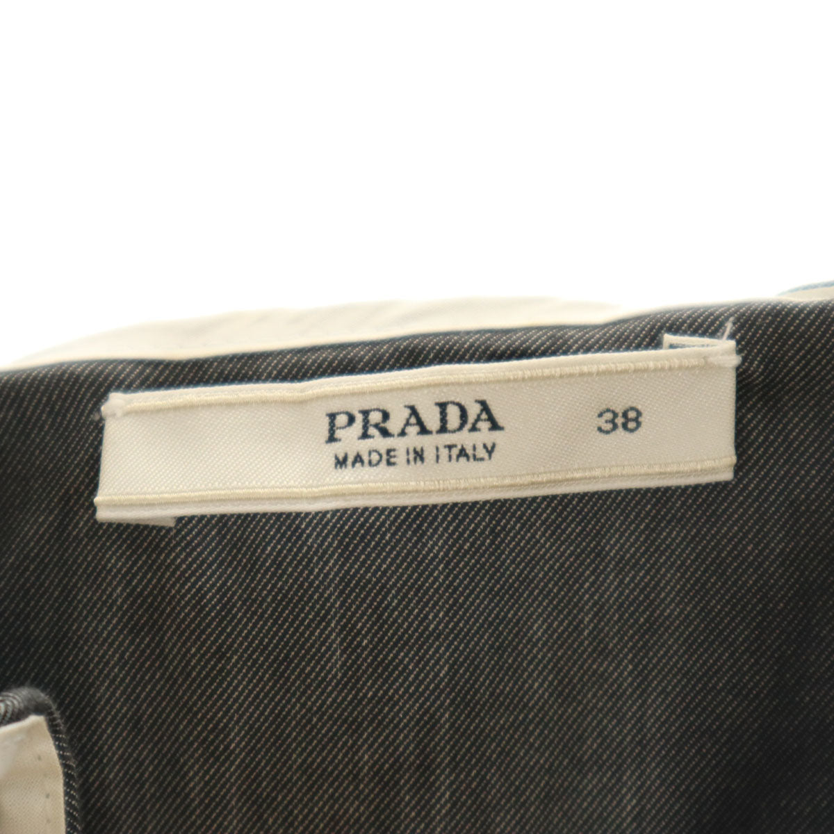 PRADA プラダ イタリア製 ミディ丈 プリーツスカート 38 グレー系 レディース