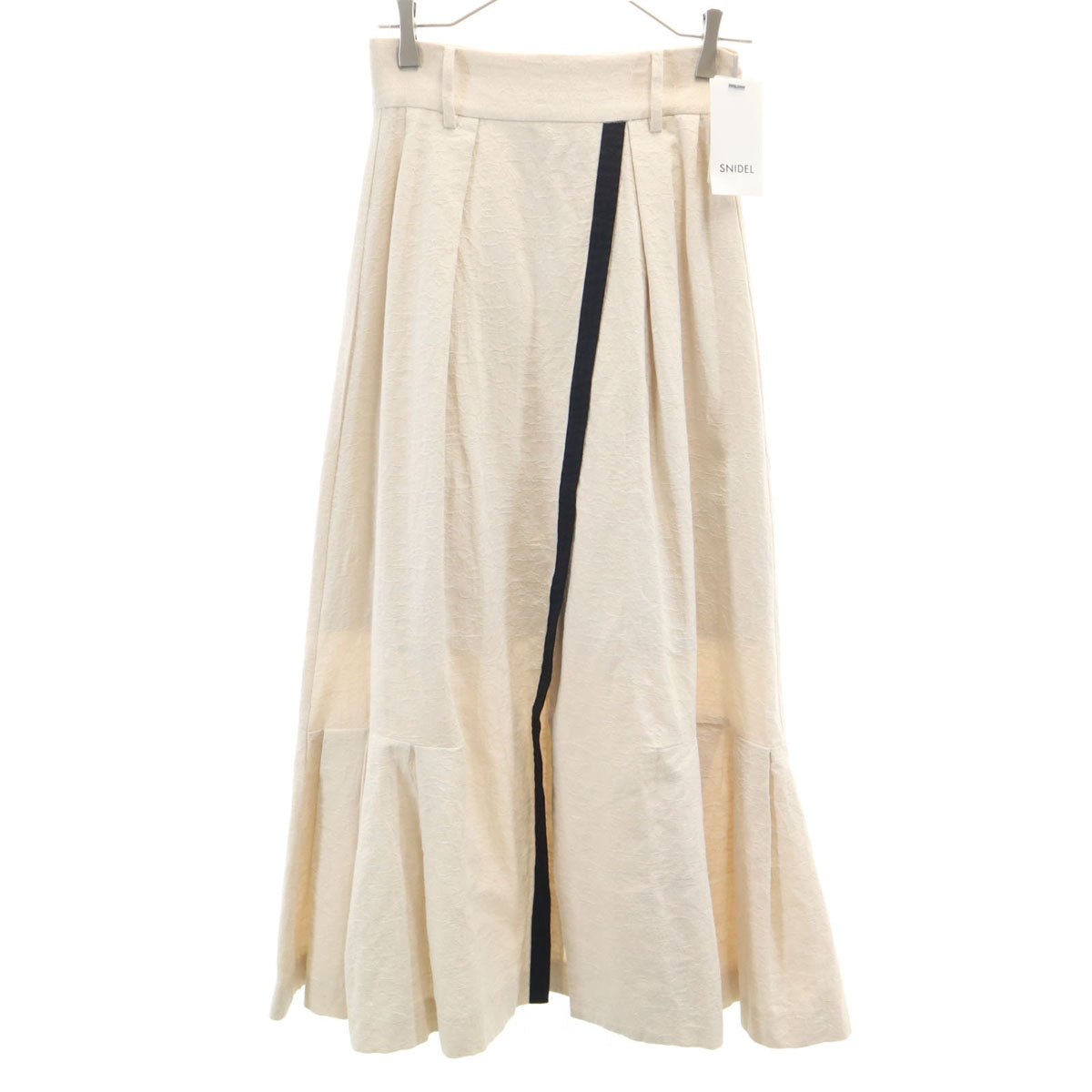 未使用 SNIDEL スナイデル ベルティッドタック ロングスカート 1 ベージュ レディース