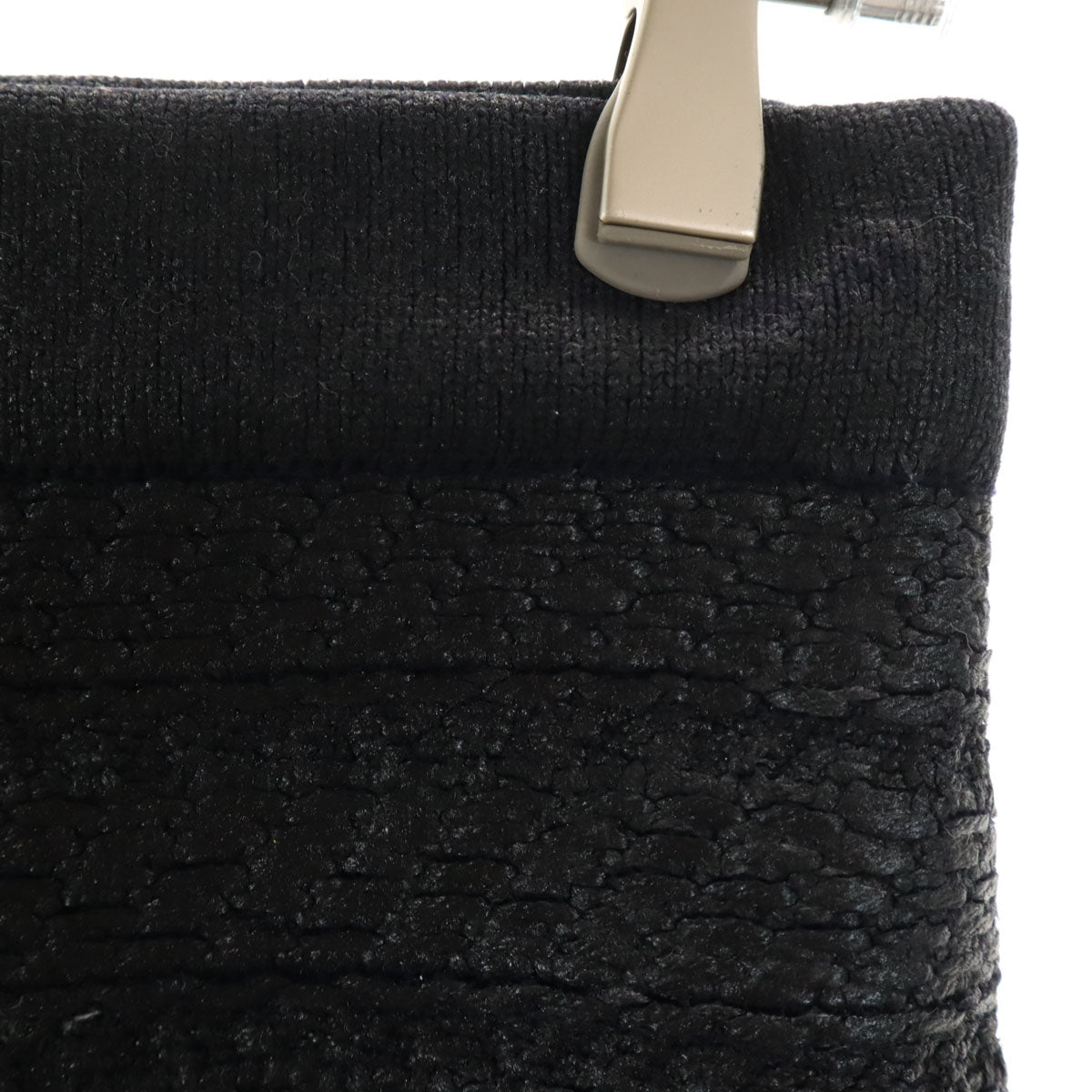 Salvatore Ferragamo サルヴァトーレフェラガモ イタリア製 コーティング加工 ニット ミディスカート XS ブラック レディース