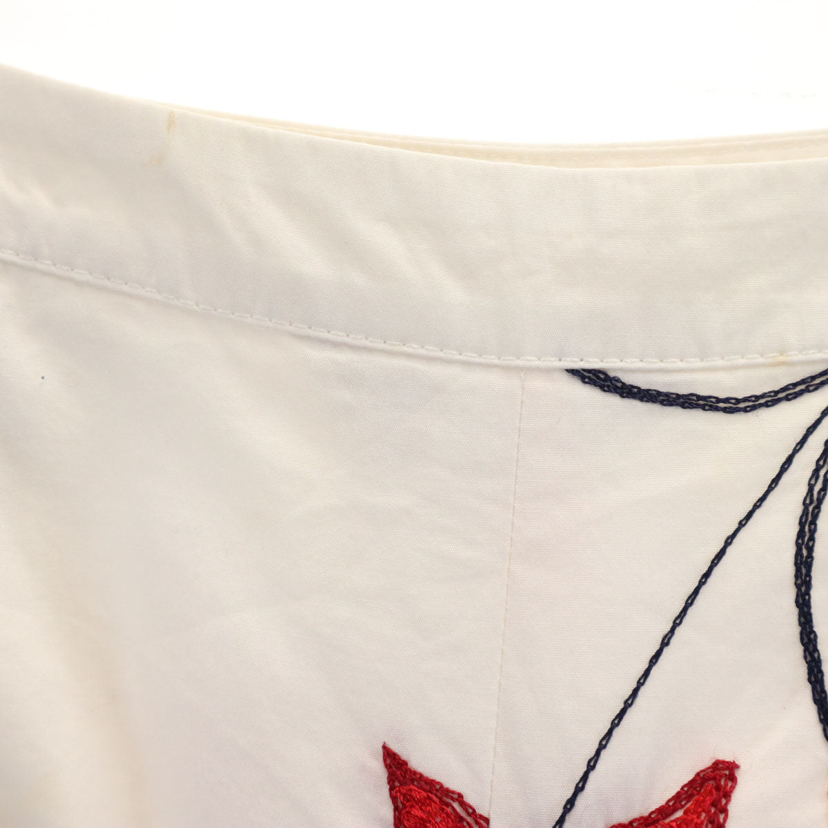 TRUSSARDI トラサルディ 刺繍 ガウチョパンツ 40 ホワイト系 レディース