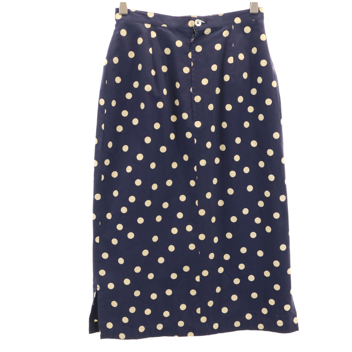 COMME des GARCONS コムデギャルソン 80s 90s オールド ドット柄 ミモレ丈 タイトスカート W62 ネイビー 水玉 レディース