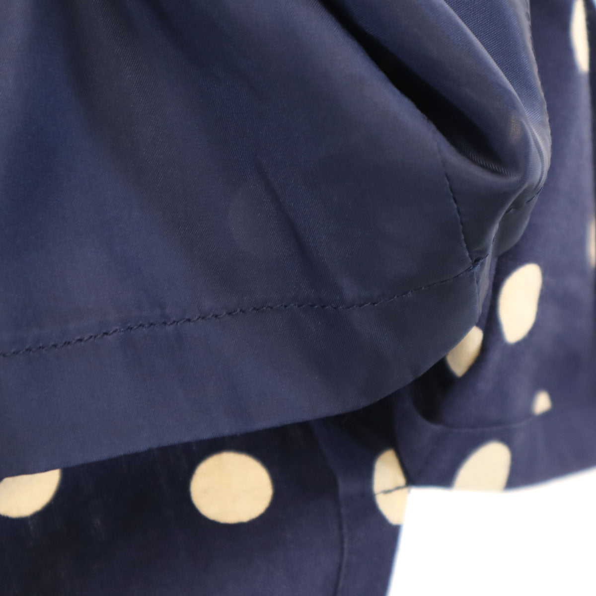COMME des GARCONS コムデギャルソン 80s 90s オールド ドット柄 ミモレ丈 タイトスカート W62 ネイビー 水玉 レディース