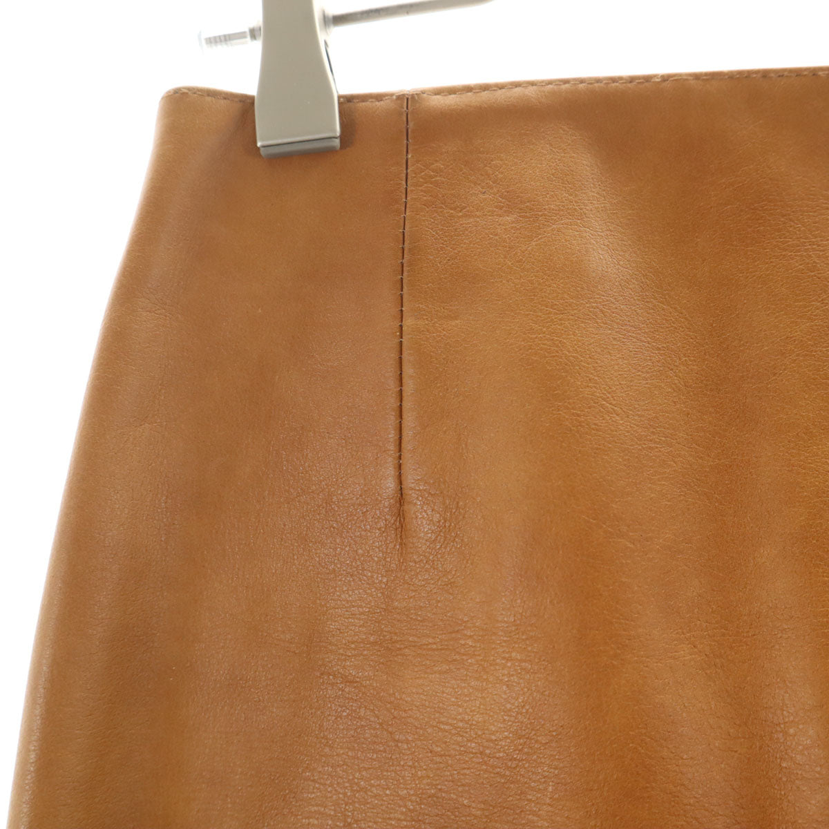 A.P.C. アーペーセー フランス製 牛革レザー ミディスカート M ブラウン レディース