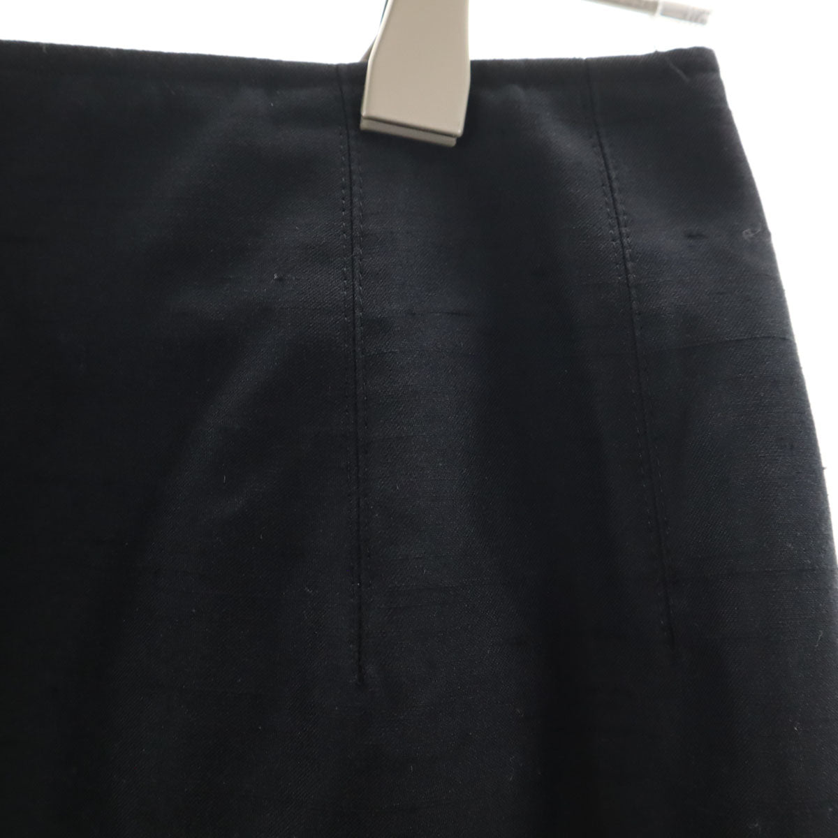 Christian Dior クリスチャンディオール 90s シルクブレンド オールド ミディ丈 タイトスカート 11 ブラック レディース