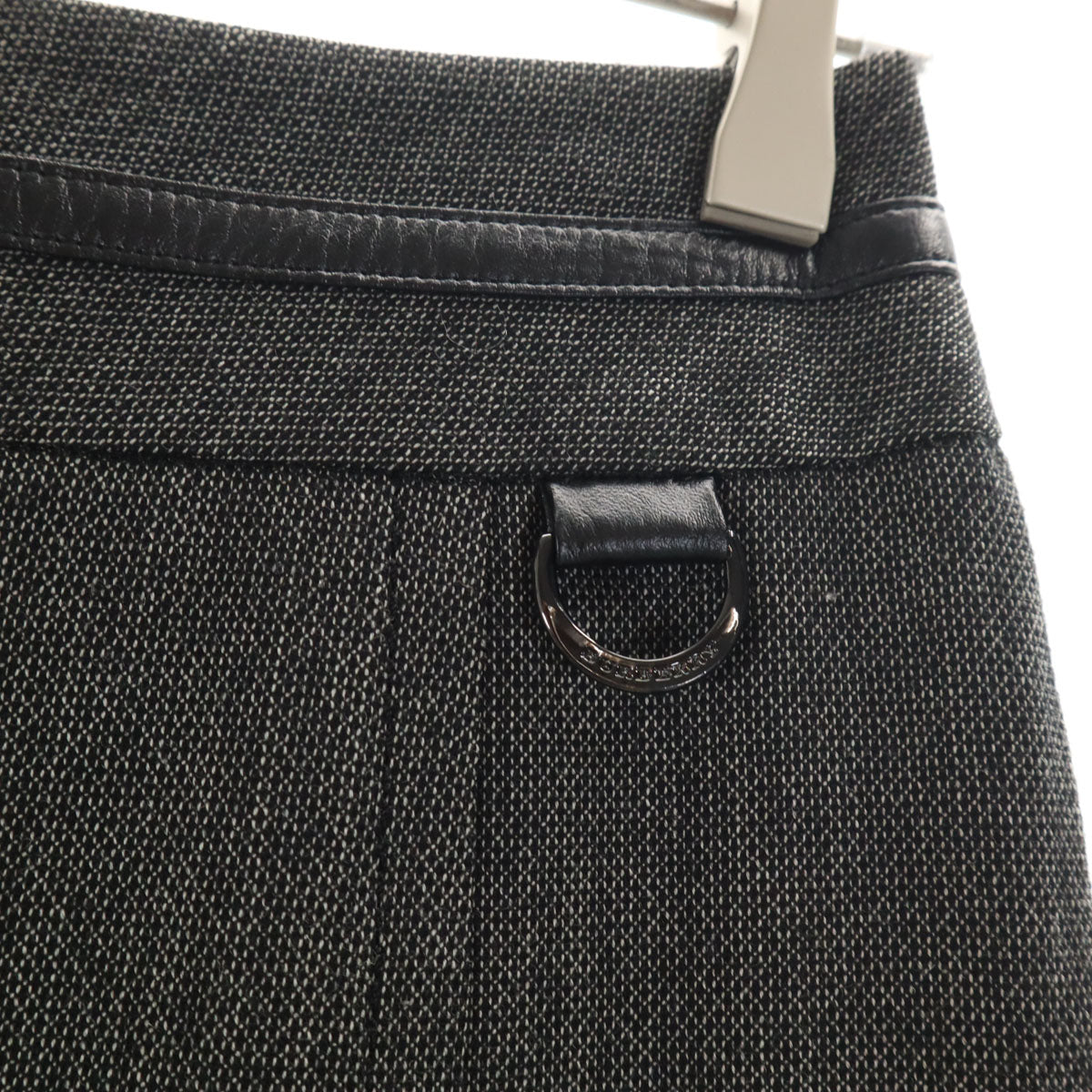 BURBERRY BLACK LABEL バーバリーブラックレーベル 日本製 ミディ丈 タイトスカート 36 チャコールグレー 三陽商会 レディース