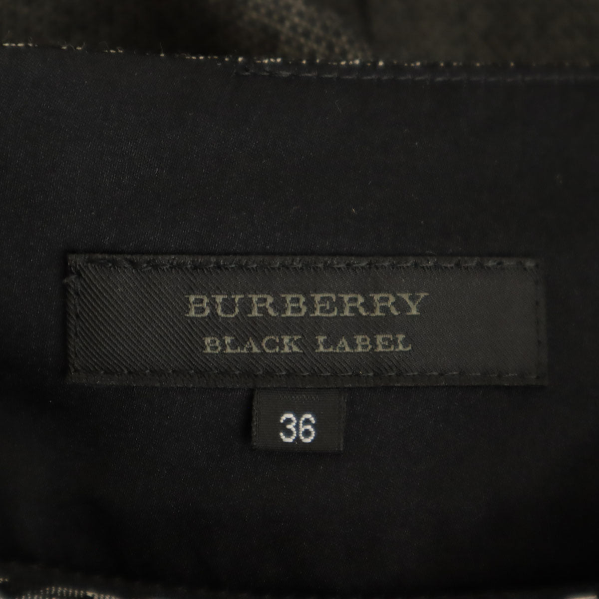 BURBERRY BLACK LABEL バーバリーブラックレーベル 日本製 ミディ丈 タイトスカート 36 チャコールグレー 三陽商会 レディース