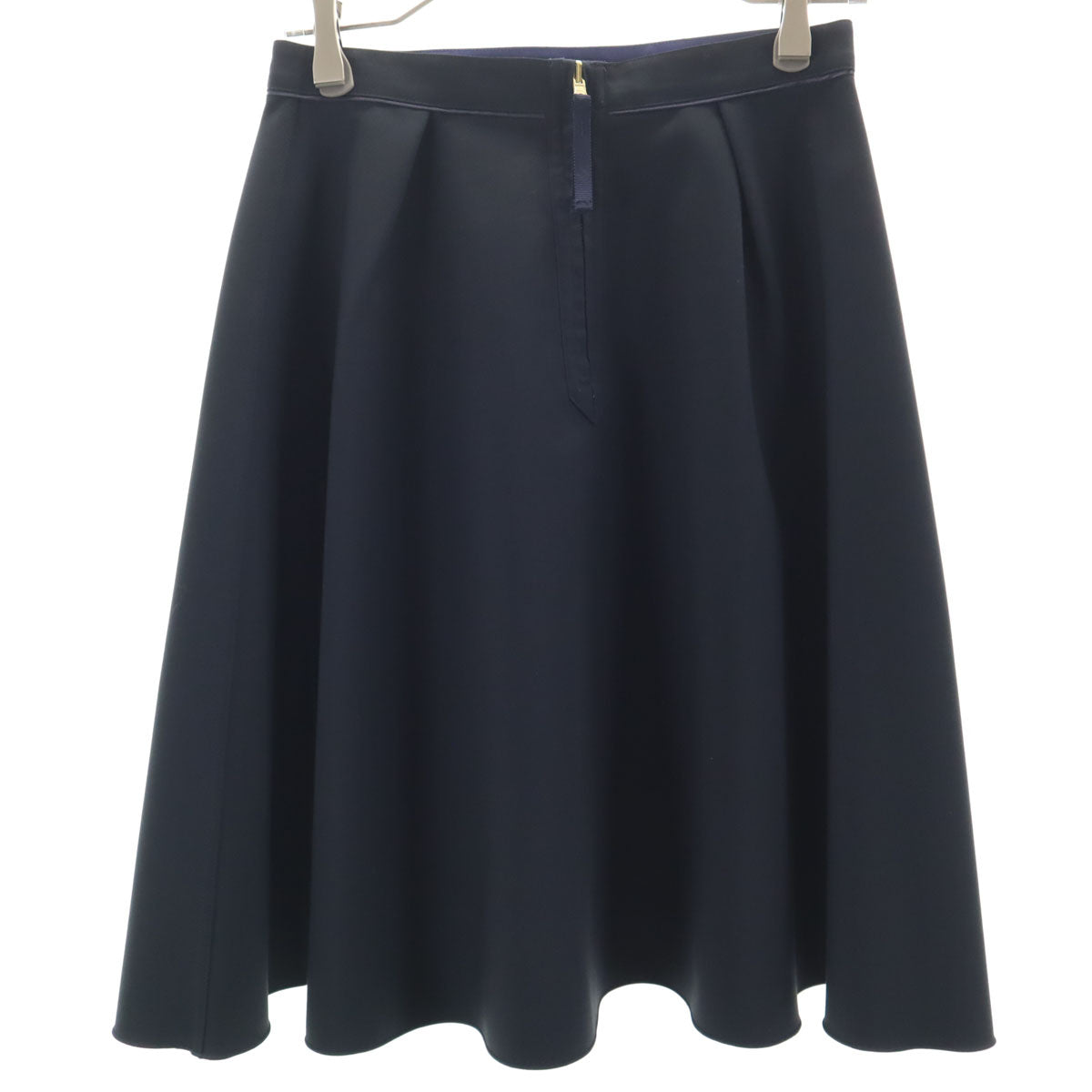 BLUE LABEL CRESTBRIDGE ブルーレーベルクレストブリッジ ミディ丈 フレアスカート 濃紺 レディース