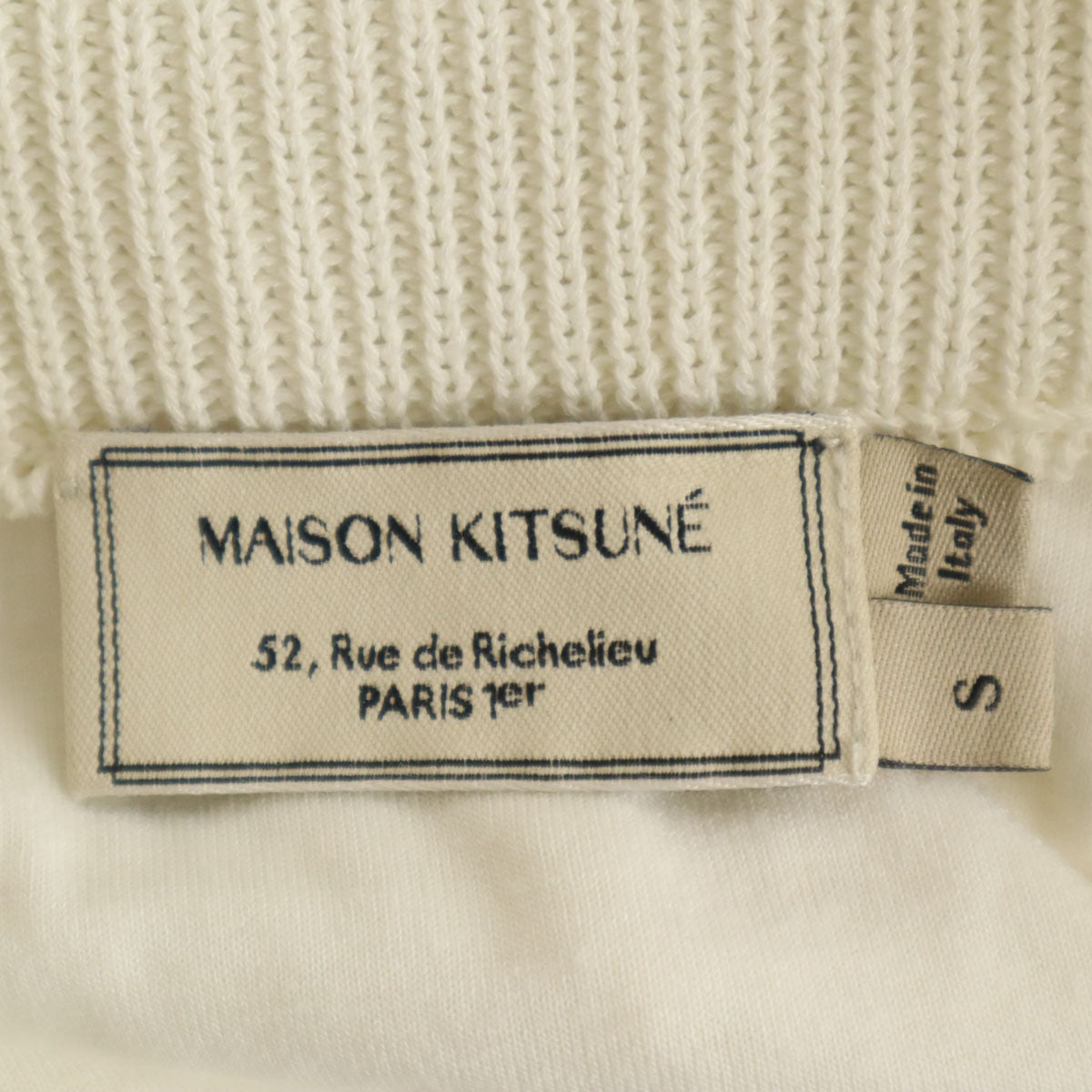 MAISON KITSUNE メゾンキツネ イタリア製 ニット ミディスカート S アイボリー レディース
