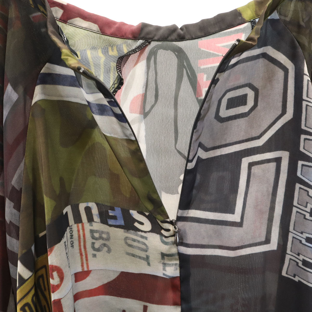 DIESEL ディーゼル 総柄 ミモレ丈 フレアスカート XS ブラック レディース