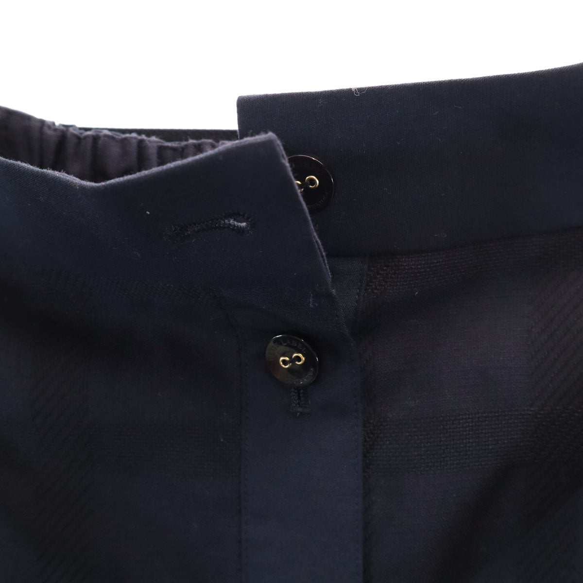 BLUE LABEL CRESTBRIDGE ブルーレーベルクレストブリッジ チェック柄 ミモレ丈 フレアスカート 38 ネイビー レディース