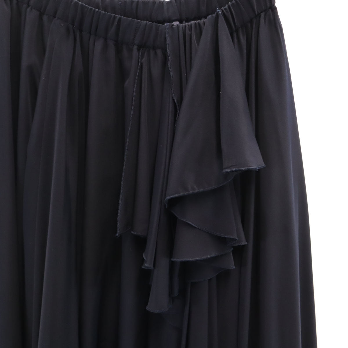 LANVIN en Bleu ランバンオンブルー ミモレ丈 ギャザースカート 38 ネイビー レディース
