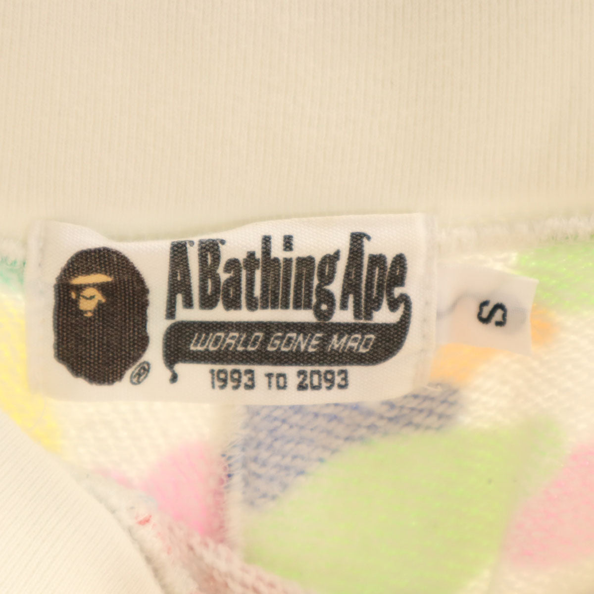 A BATHING APE アベイシングエイプ 日本製 スウェット ショートパンツ S ホワイト メンズ