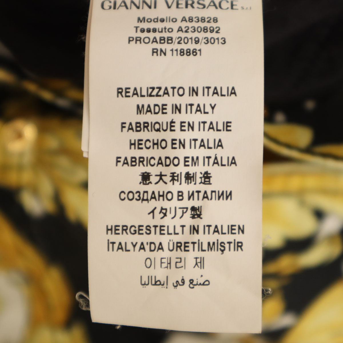 VERSACE ヴェルサーチ イタリア製 総柄 ショートパンツ W28 ブラック レディース
