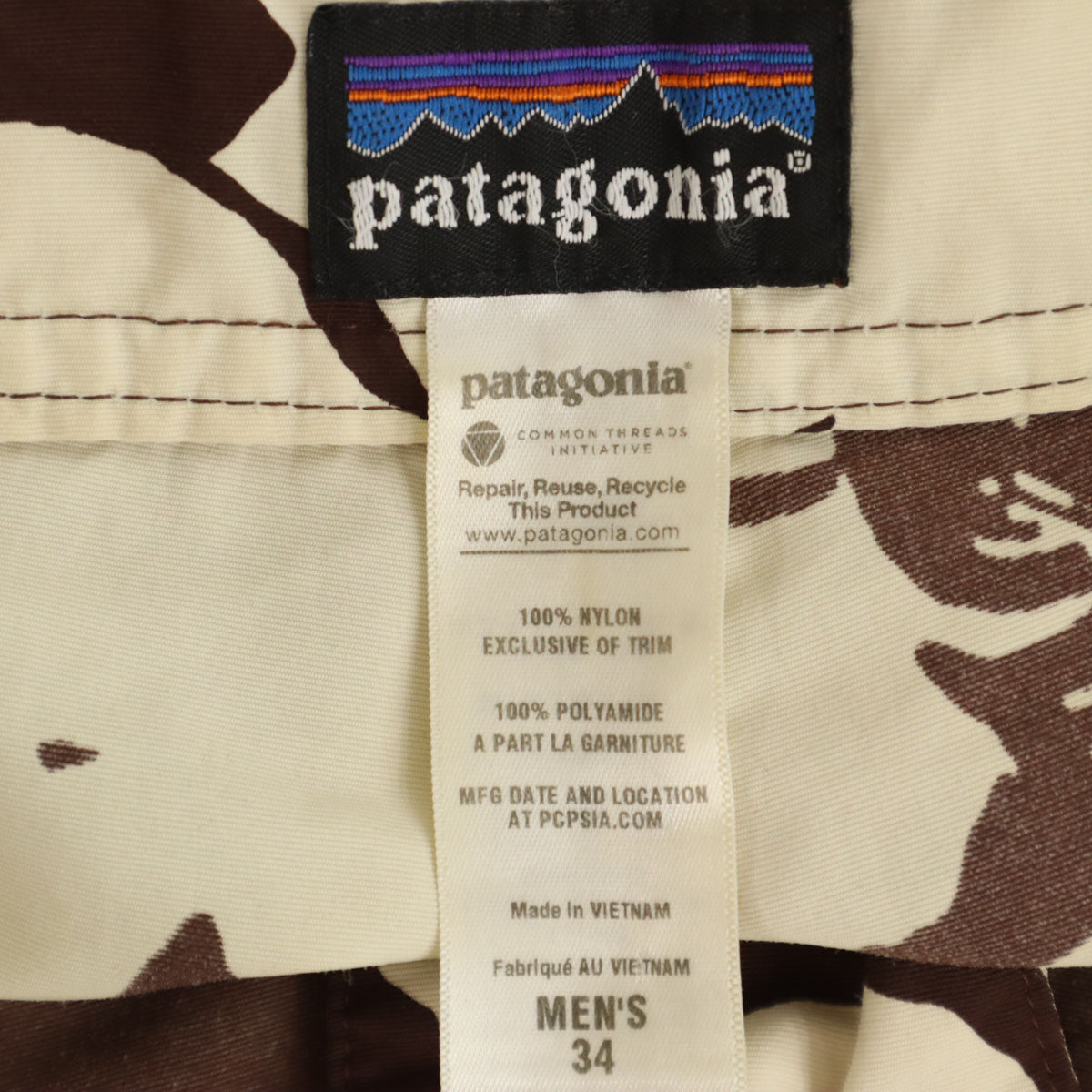 patagonia パタゴニア ボード ショートパンツ W34 アイボリー 86556SP11 アウトドア メンズ