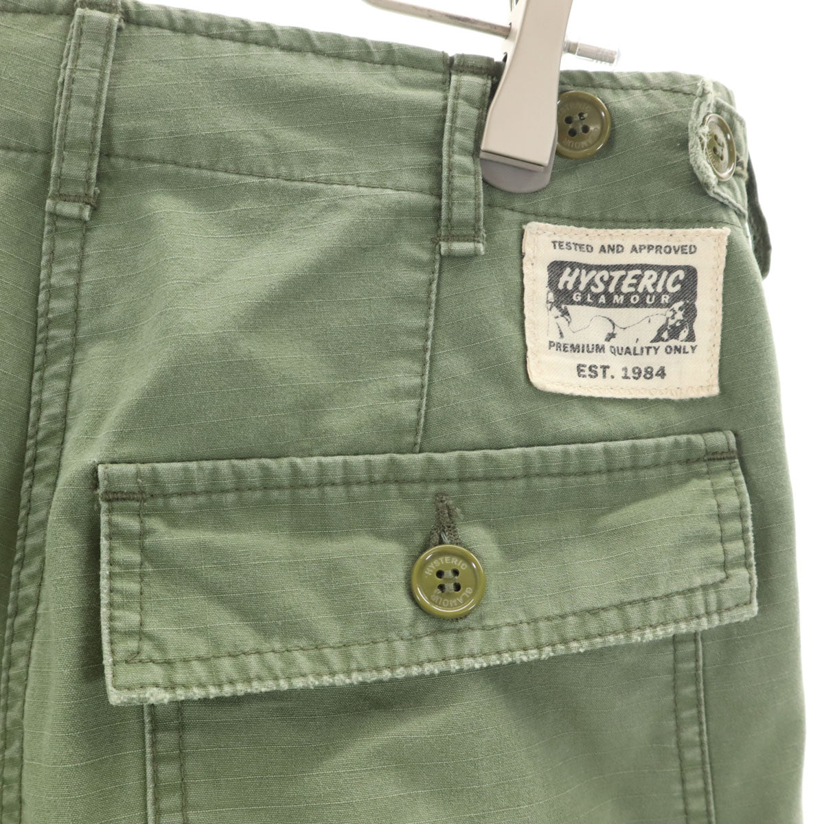 HYSTERIC GLAMOUR ヒステリックグラマー 日本製 ショートパンツ S カーキ メンズ