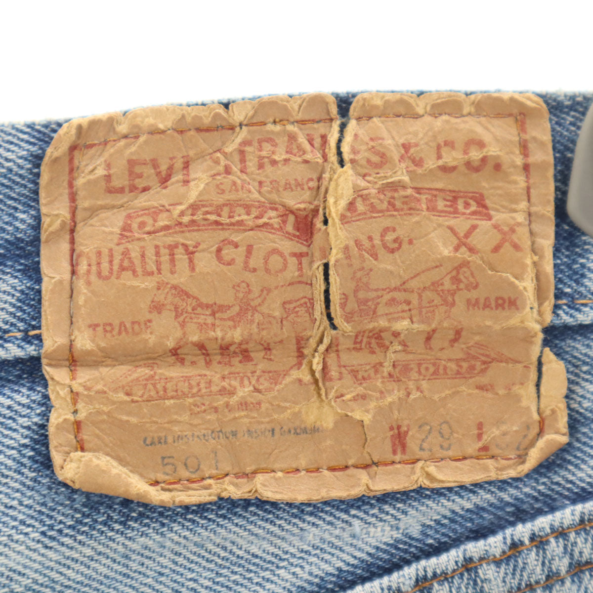 Levi's リーバイス 80s 501 ヴィンテージ デニムショートパンツ W29 ウォッシュブルー レディース