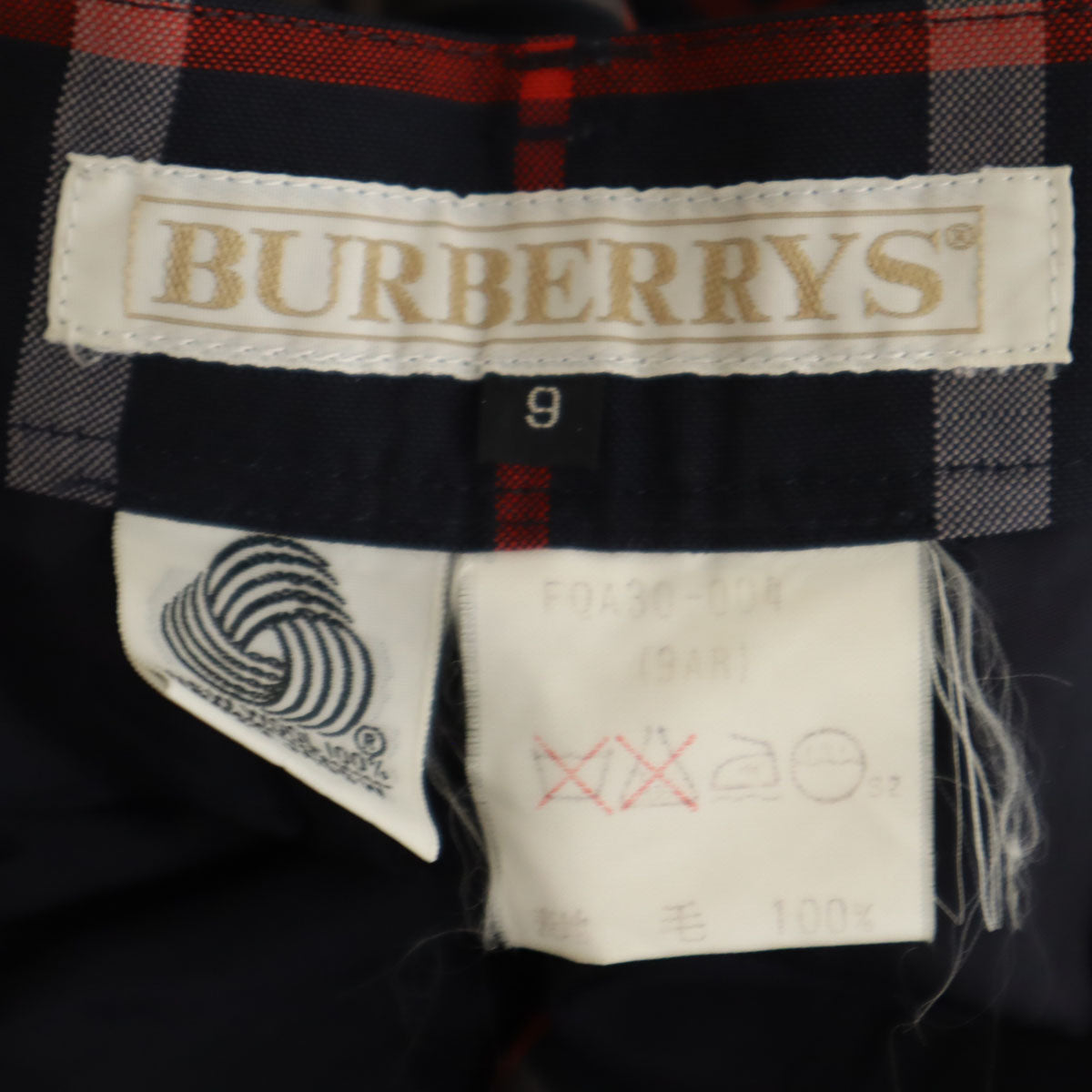 Burberrys バーバリーズ 90s オールド チェック柄 ハーフパンツ 9 ネイビー レディース