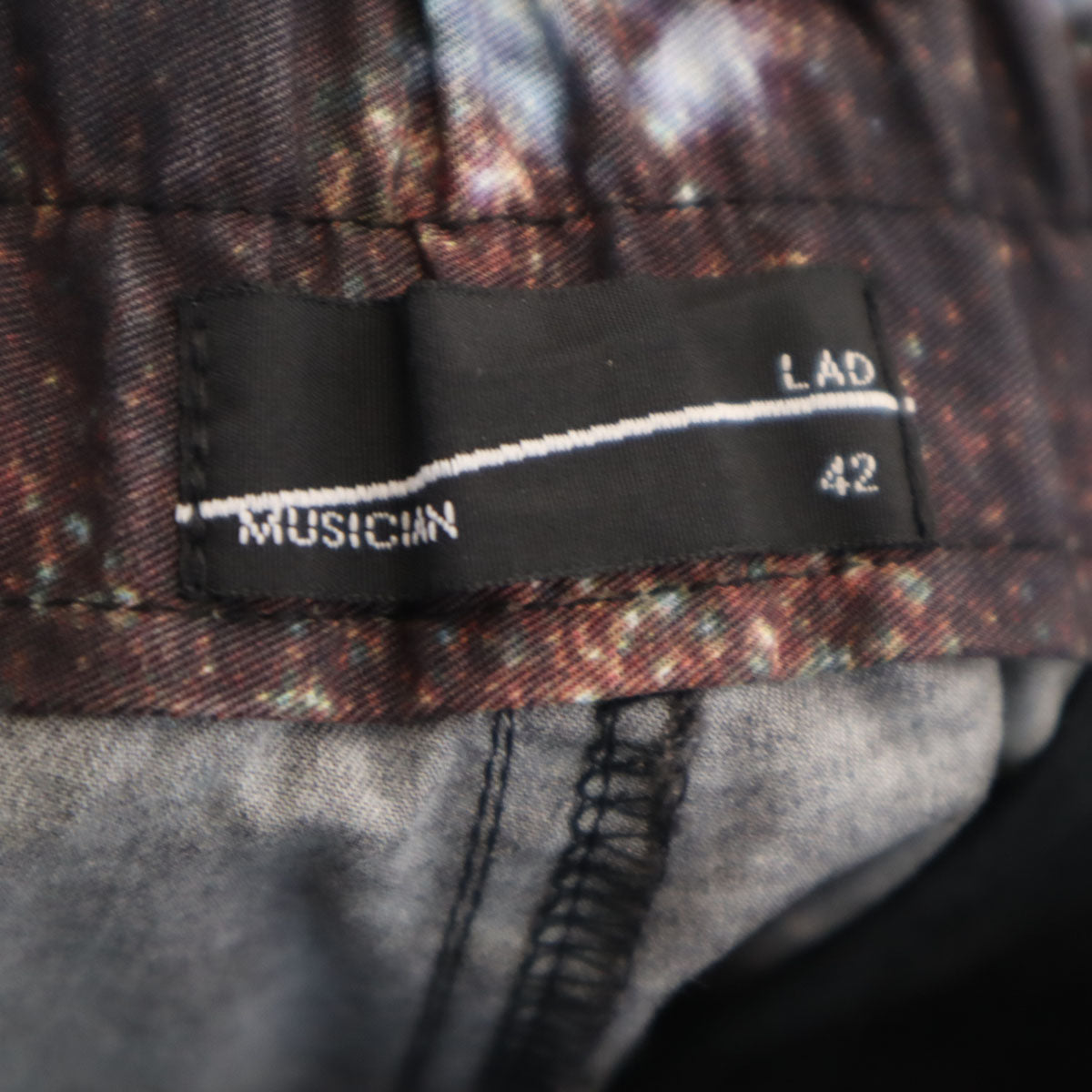 LAD MUSICIAN ラッドミュージシャン 日本製 ギャラクシー柄 ショートパンツ 42 ブラック系 メンズ