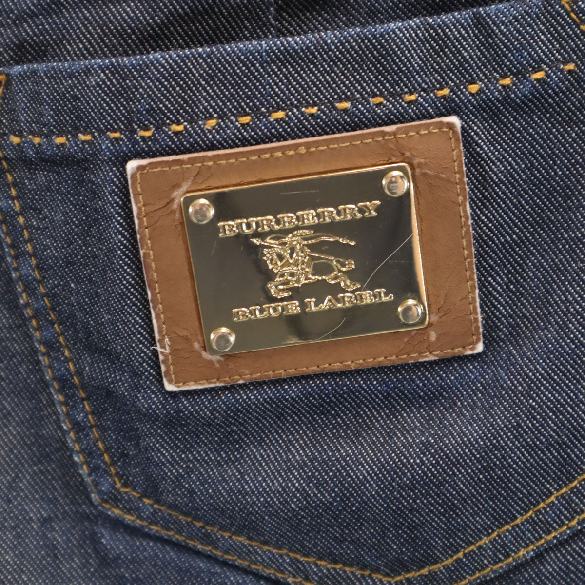 BURBERRY LONDON BLUE LABEL バーバリー ロンドン ブルーレーベル デニムショートパンツ W24 インディゴ 三陽商会 レディース