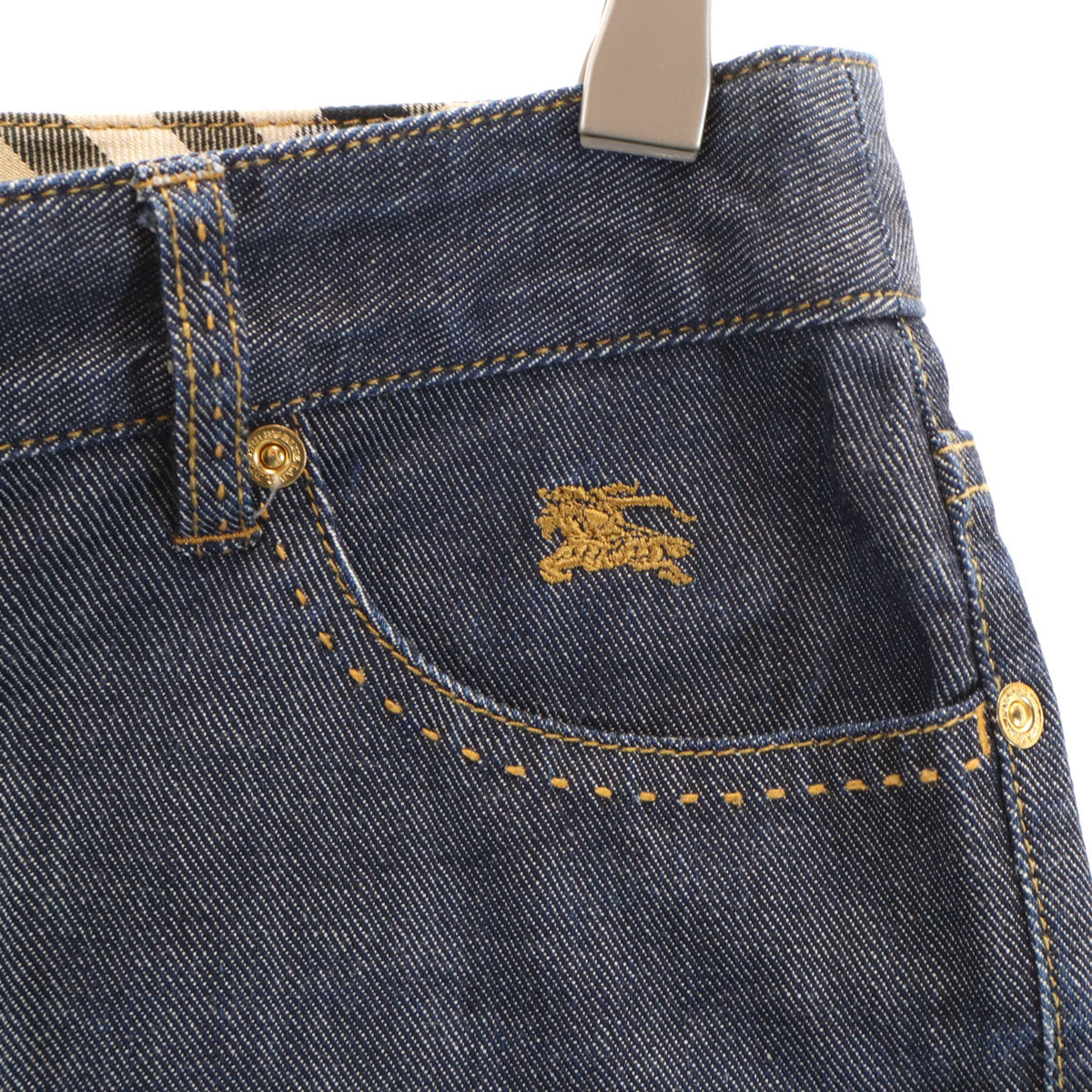 BURBERRY LONDON BLUE LABEL バーバリー ロンドン ブルーレーベル デニムショートパンツ W24 インディゴ 三陽商会 レディース