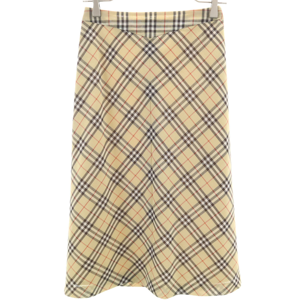 BURBERRY LONDON BLUE LABEL バーバリー ロンドン ブルーレーベル ノバチェック 膝丈スカート 36 ベージュ 三陽商会 レディース