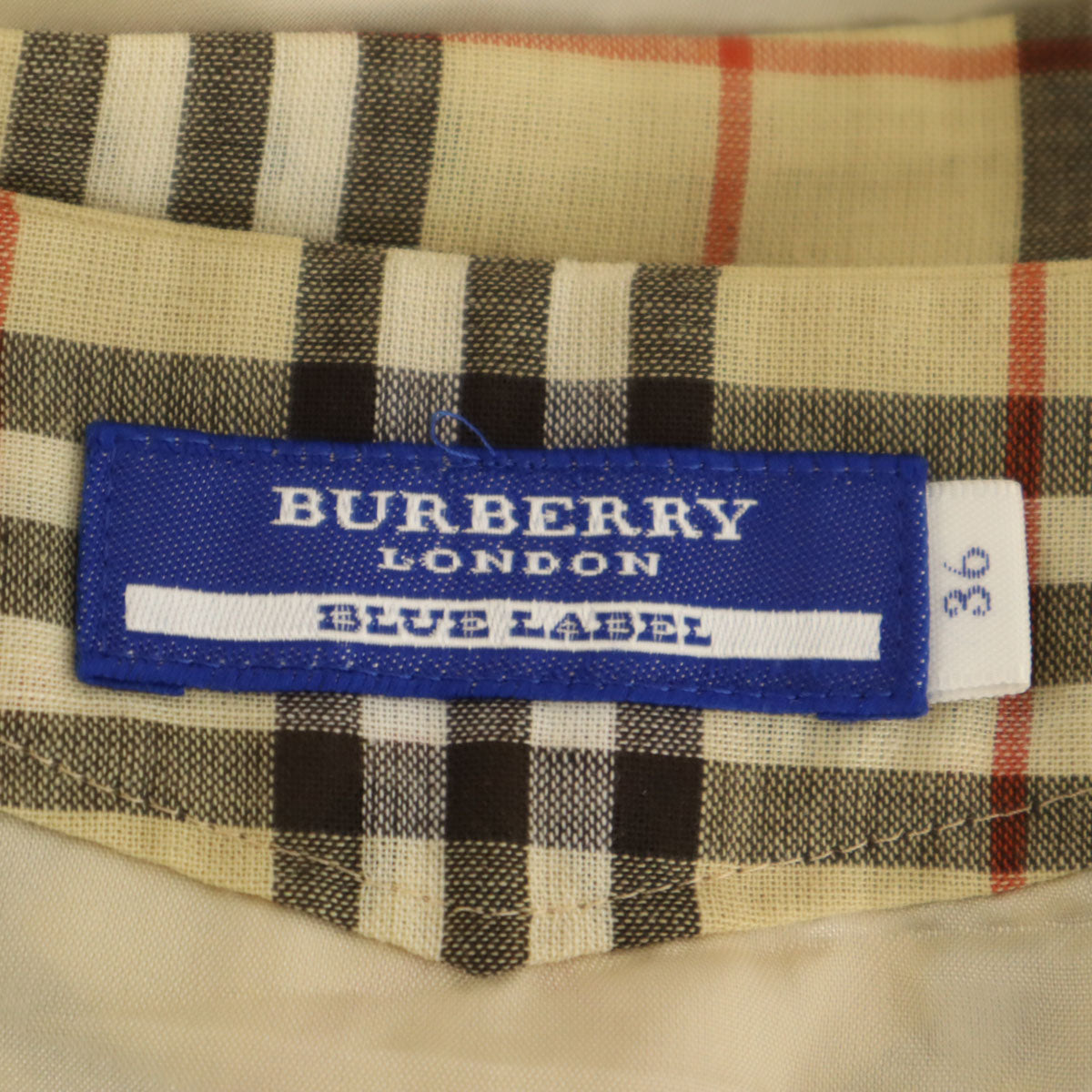 BURBERRY LONDON BLUE LABEL バーバリー ロンドン ブルーレーベル ノバチェック 膝丈スカート 36 ベージュ 三陽商会 レディース