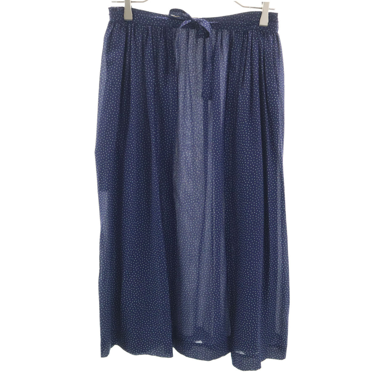 COMME des GARCONS コムデギャルソン 90s オールド ピンドット柄 ミモレ丈 ラップスカート ネイビー レディース
