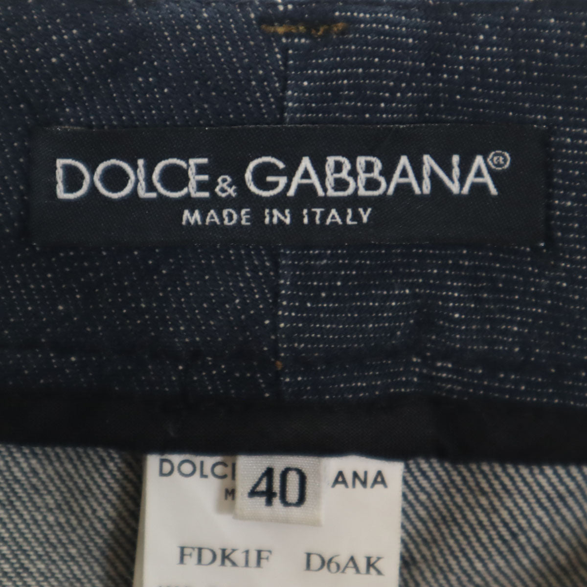 DOLCE&GABBANA ドルチェアンドガッバーナ イタリア製 ミディ丈 デニム タイトスカート 40 インディゴ レディース