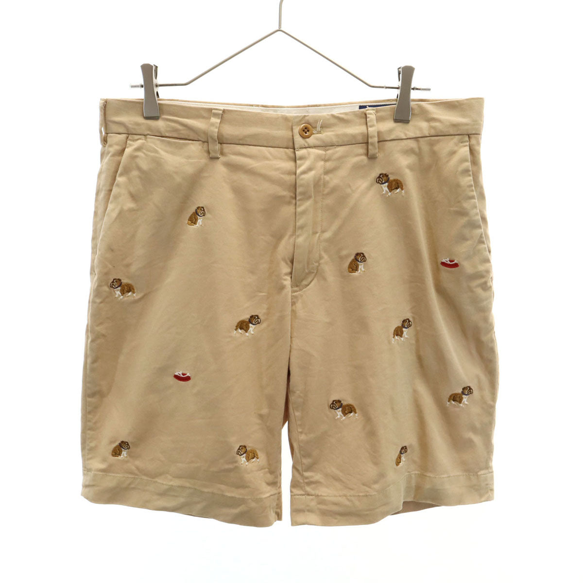 POLO RALPH LAUREN ポロラルフローレン ブルドッグ刺繍 チノショートパンツ W32 ベージュ メンズ