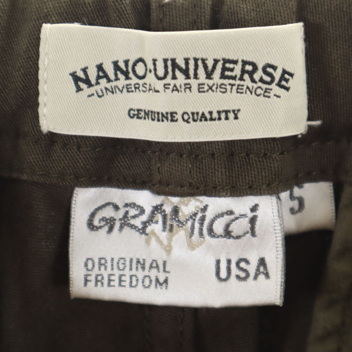 Gramicci グラミチ nano universe ナノユニバース別注 クライミングショートパンツ S カーキ アウトドア メンズ