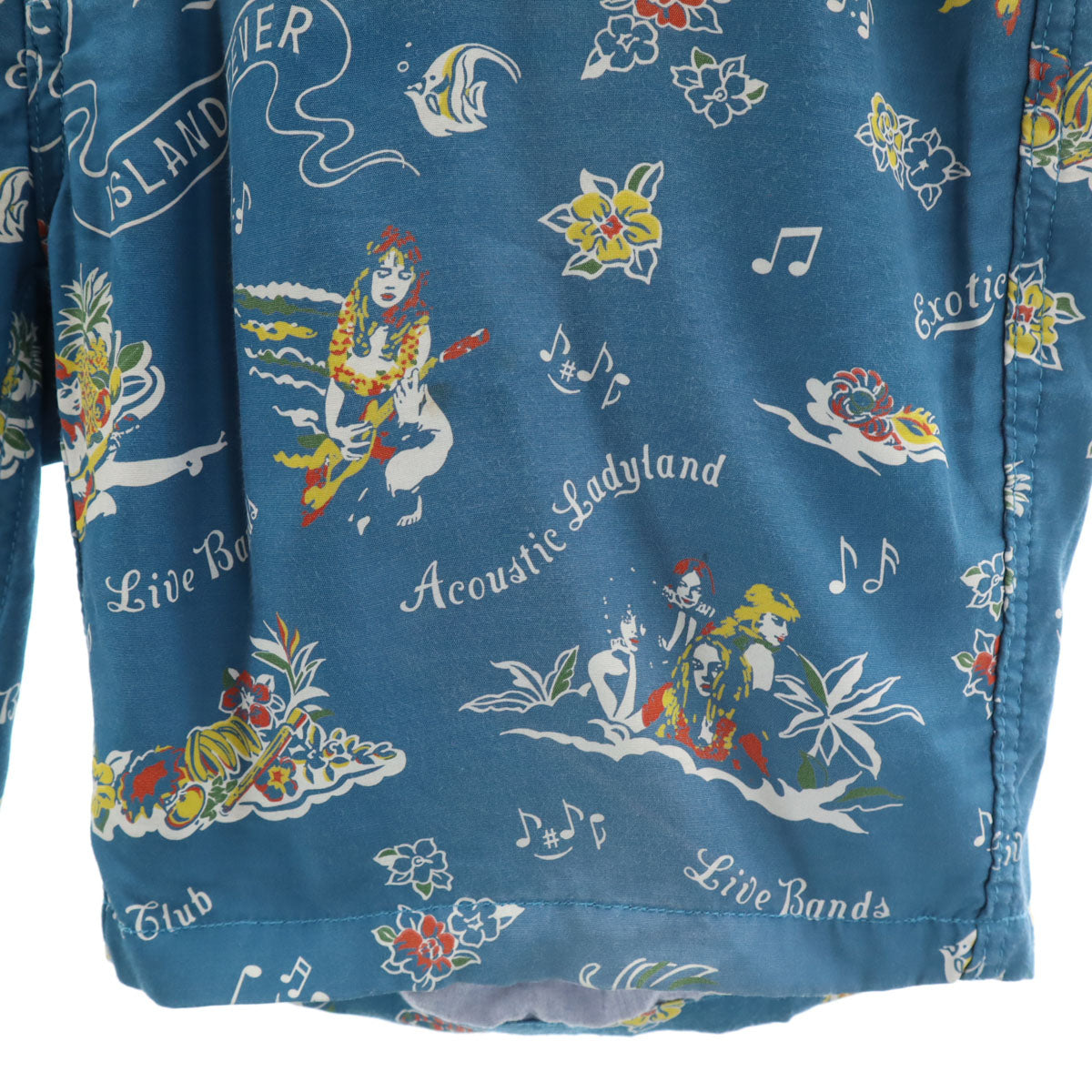 HYSTERIC GLAMOUR ヒステリックグラマー 日本製 総柄 ショートパンツ L ブルー系 メンズ