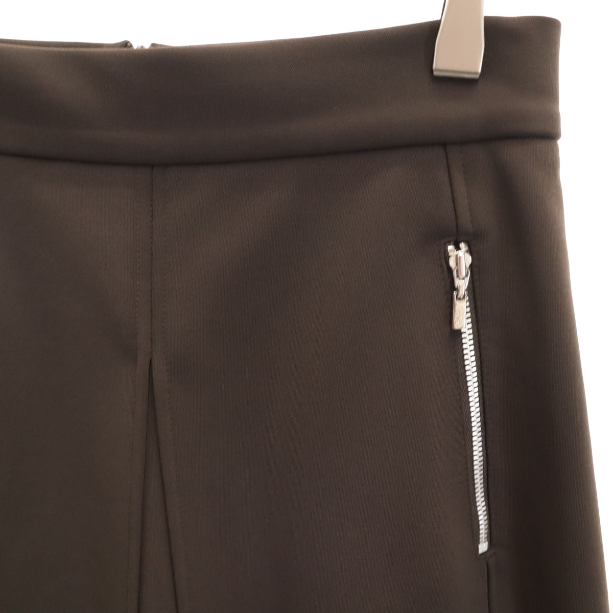 美品 FOXEY NEW YORK フォクシーニューヨーク 日本製 ミモレ丈 18771-SPSAY86 フレアスカート 40 ブラウン系 レディース