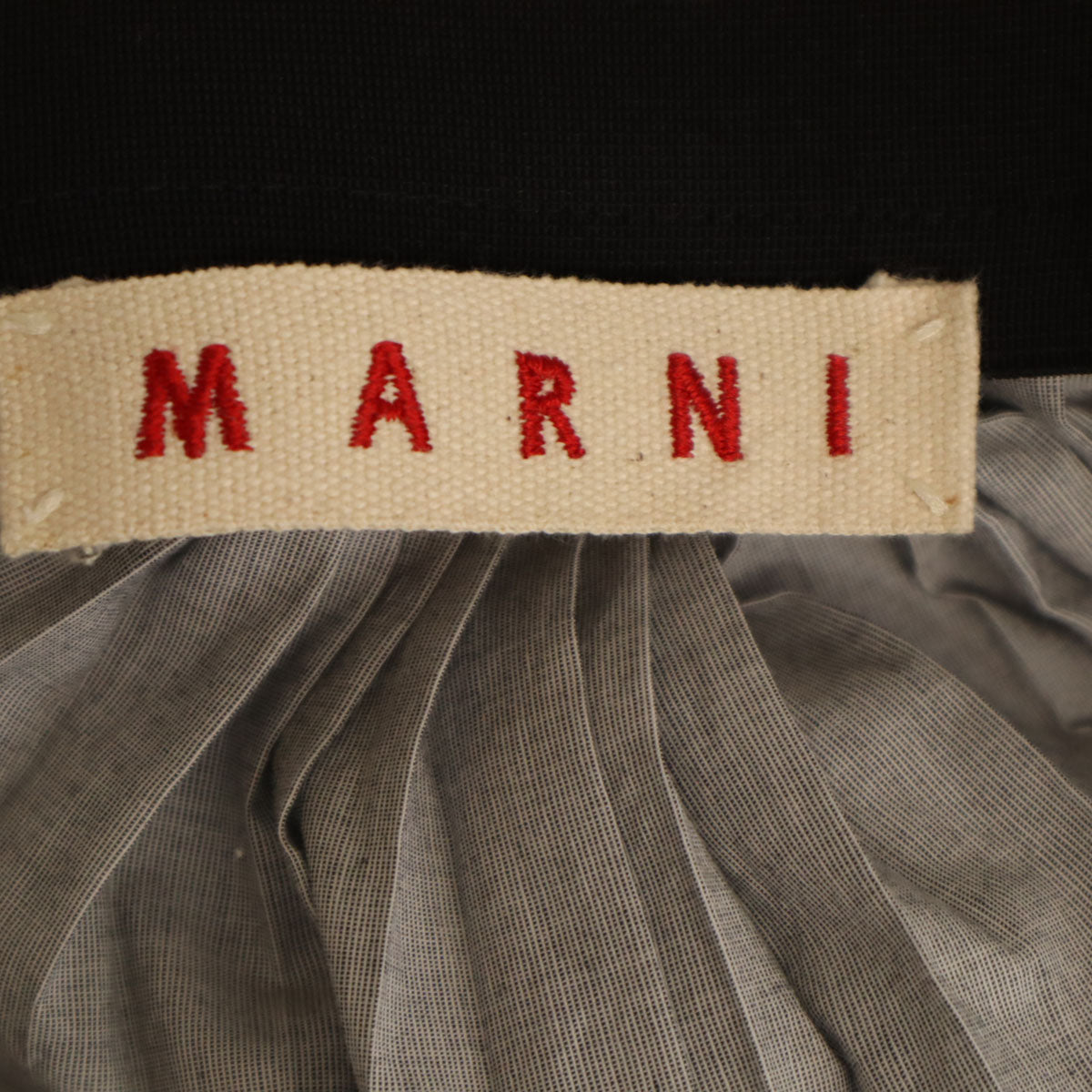 MARNI マルニ イタリア製 ミモレ丈 プリーツスカート 40 グレー レディース