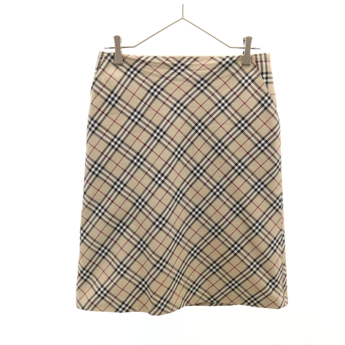 BURBERRY LONDON BLUE LABEL バーバリー ロンドン ブルーレーベル ノバチェック ミディスカート 38 ベージュ 三陽商会 レディース