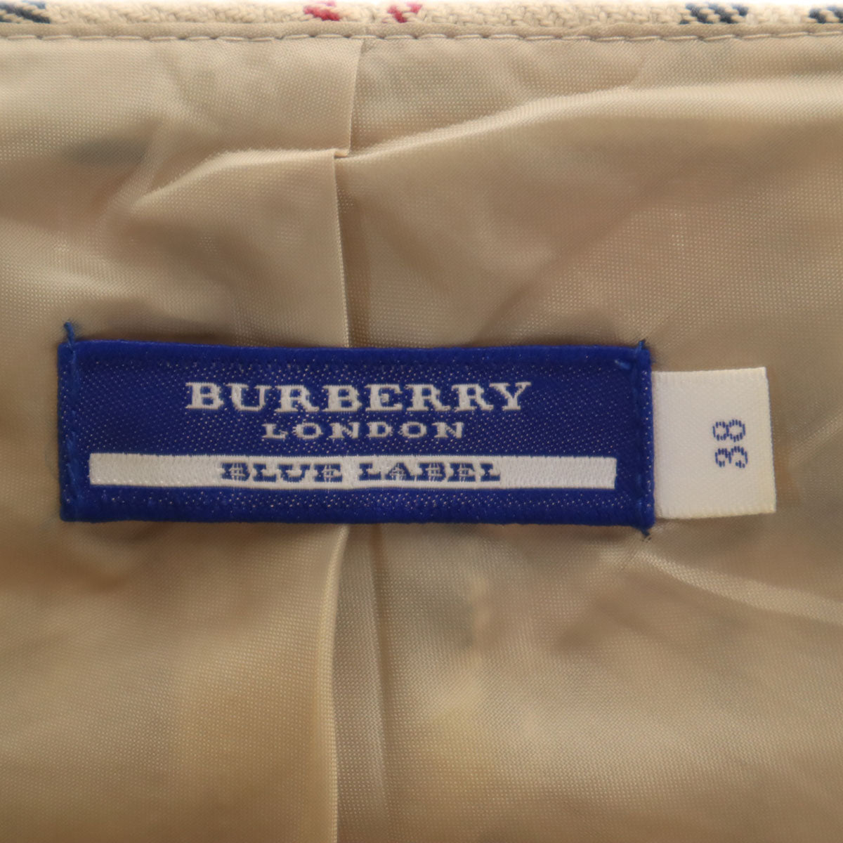 BURBERRY LONDON BLUE LABEL バーバリー ロンドン ブルーレーベル ノバチェック ミディスカート 38 ベージュ 三陽商会 レディース