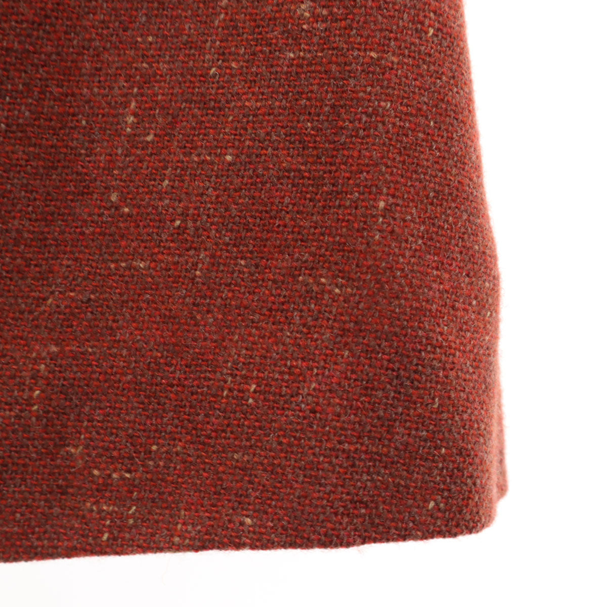 ISSEY MIYAKE イッセイミヤケ 70s 日本製 ヴィンテージ 初期タグ ミモレ丈 ツイード ラップスカート 11 赤茶 レディース