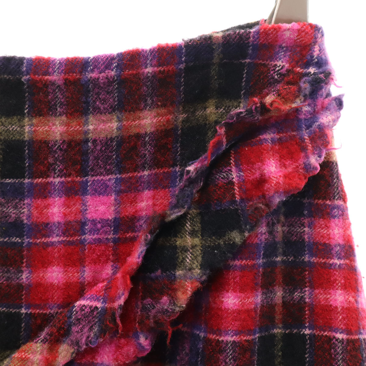 tricot COMME des GARCONS トリココムデギャルソン 2004年 日本製 チェック柄 ミモレ丈 アシメ フレアスカート S ピンク レディース