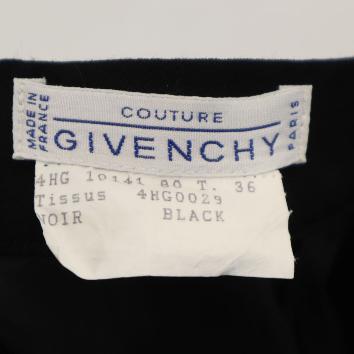 GIVENCHY ジバンシィ 90s フランス製 オールド ミディ丈 タイトスカート 36 ブラック レディース