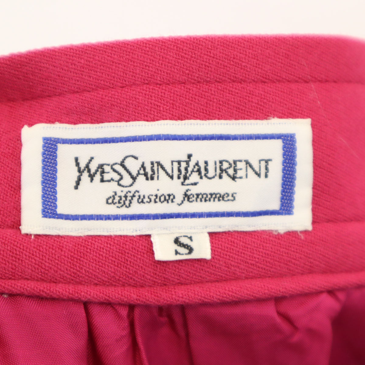 YVES SAINT LAURENT イヴサンローラン 90s オールド ミディ丈 タイトスカート S ピンク レディース