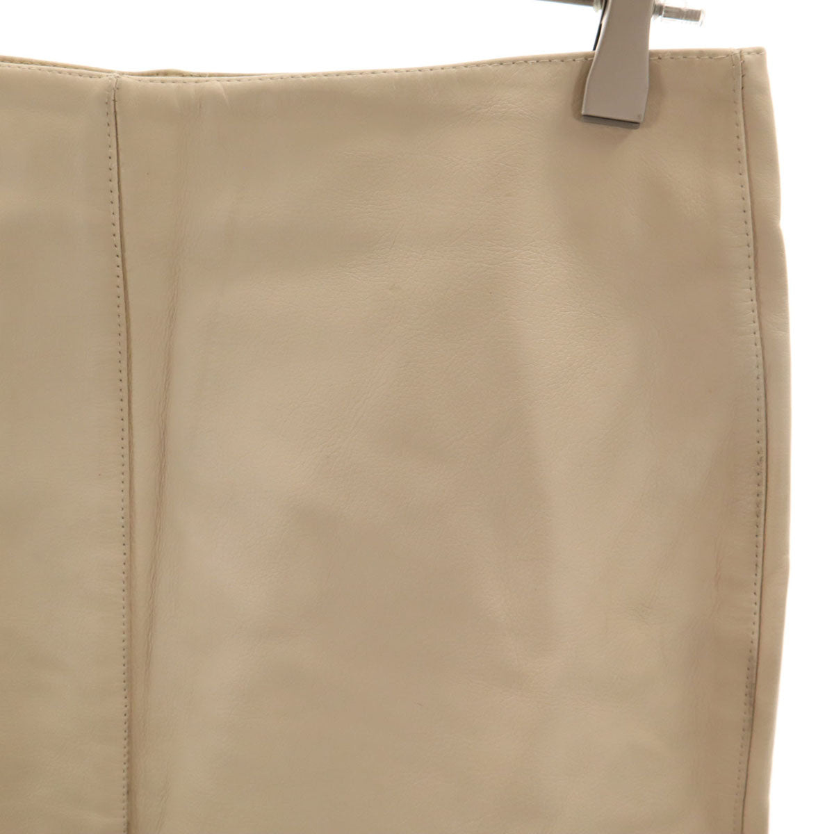 A.P.C. アーペーセー フランス製 ミディ丈 牛革レザー タイトスカート M ベージュ レディース